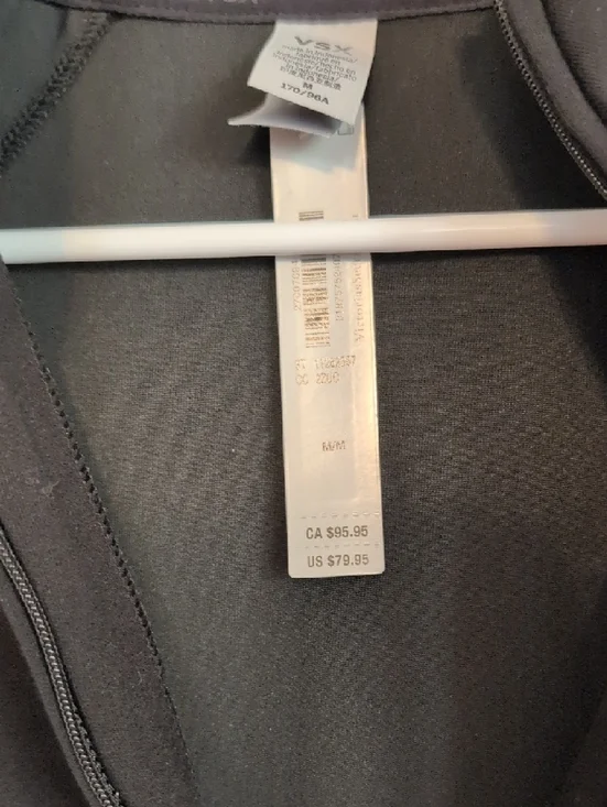 VSX By Victoria's Secret Women's Black Half-Zip Modal Blend Pullover Size M NWT - Picture 3 of 5